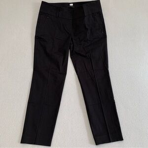 Ann Taylor Crop Pants Women's Mid Rise Flat‎ Front Cotton Blend Black Size 4